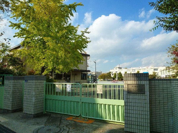 住吉小学校　(お子様が一日の中でも長い時間を過ごす小学校。のびのびと過ごし、広い校庭で元気に駆け回ったり、どんどん成長していく姿が目に浮かびます。)