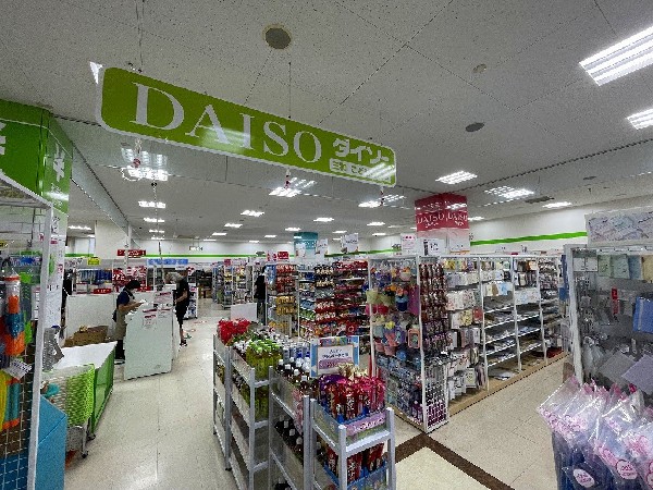 ダイソー　三和こどもの国店(ホームセンターコーナン、スーパー三和などの入るショッピングセンター内にある100円ショップです。)