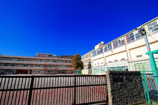 城郷小学校　(明治33年創立のかなり歴史ある小学校。1学年3～4クラスで総生徒数は610名ほど。広い校庭で体育授業や部活に専念できます。)