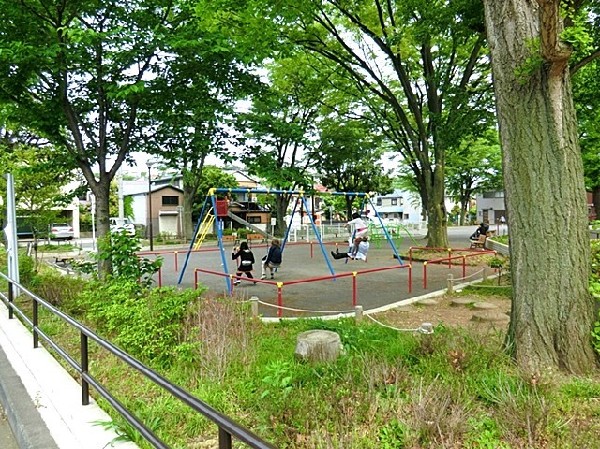 西神奈川公園(イチョウがたくさんある公園です。すべり台、ブランコ、ジャングルジムと遊具が充実しています。)
