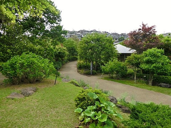 馬場花木園(豊かな緑に囲まれた、和風の風致公園です。桜や紅葉など、四季折々の花々と風情を楽しむことができます)