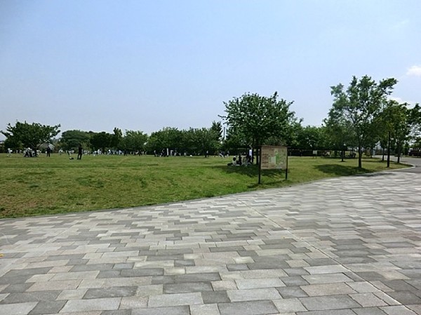 長坂谷公園(テニスコート、野球場、運動広場等スポーツ設備が充実した公園。広々とした芝生広場に複合遊具もあります。)
